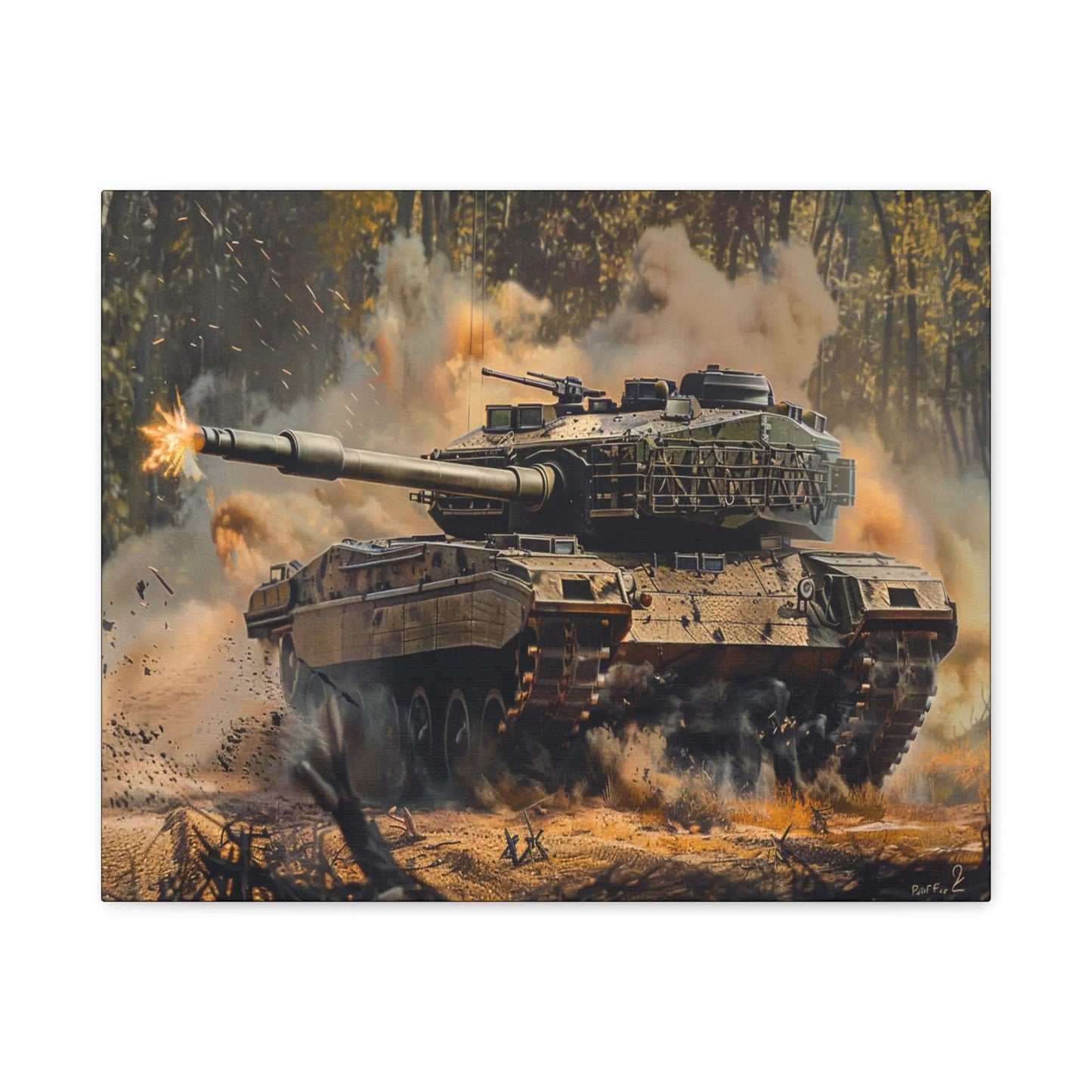Leopard 2 Tank Tribute – Canadian Army Canvas Wall Art Tactical Motive