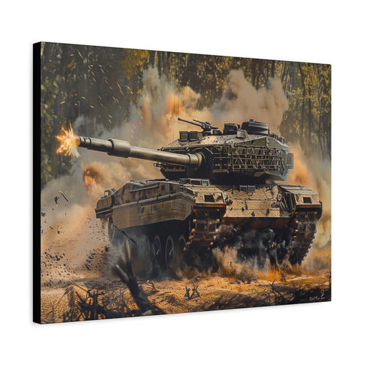 Leopard 2 Tank Tribute – Canadian Army Canvas Wall Art Tactical Motive