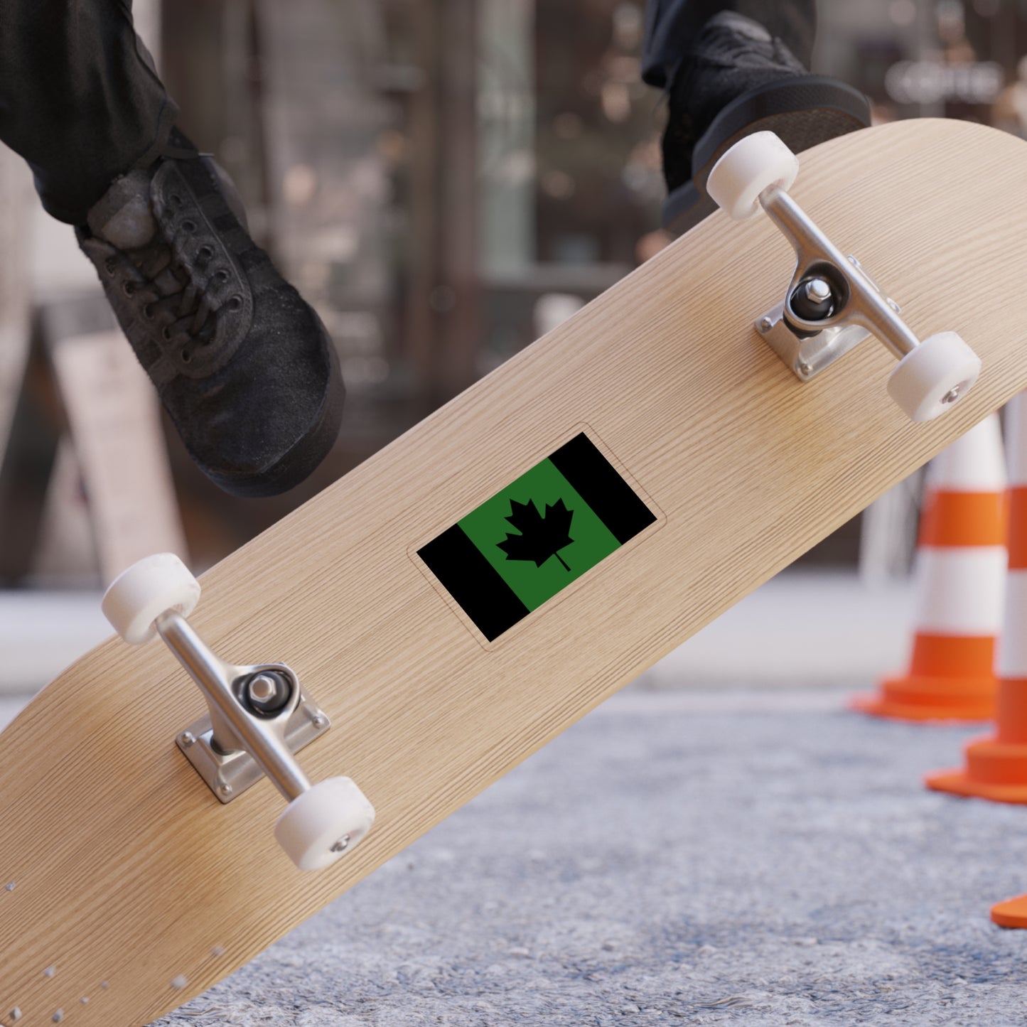 Canadian Flag – Black on Green Sticker | Tactical Motive Original Tactical Motive