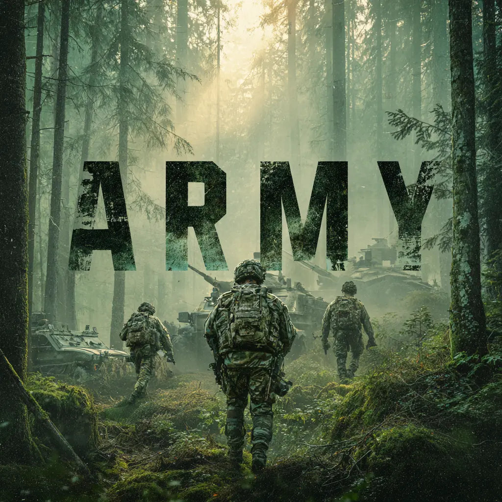 Digital wall art featuring camouflage design honouring the Canadian Army, available as instant PNG download (300 DPI).