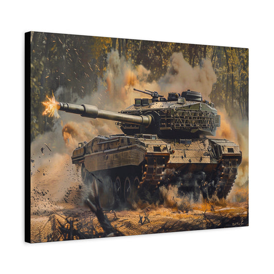 Leopard 2 Tank Tribute – Canadian Army Canvas Wall Art Tactical Motive