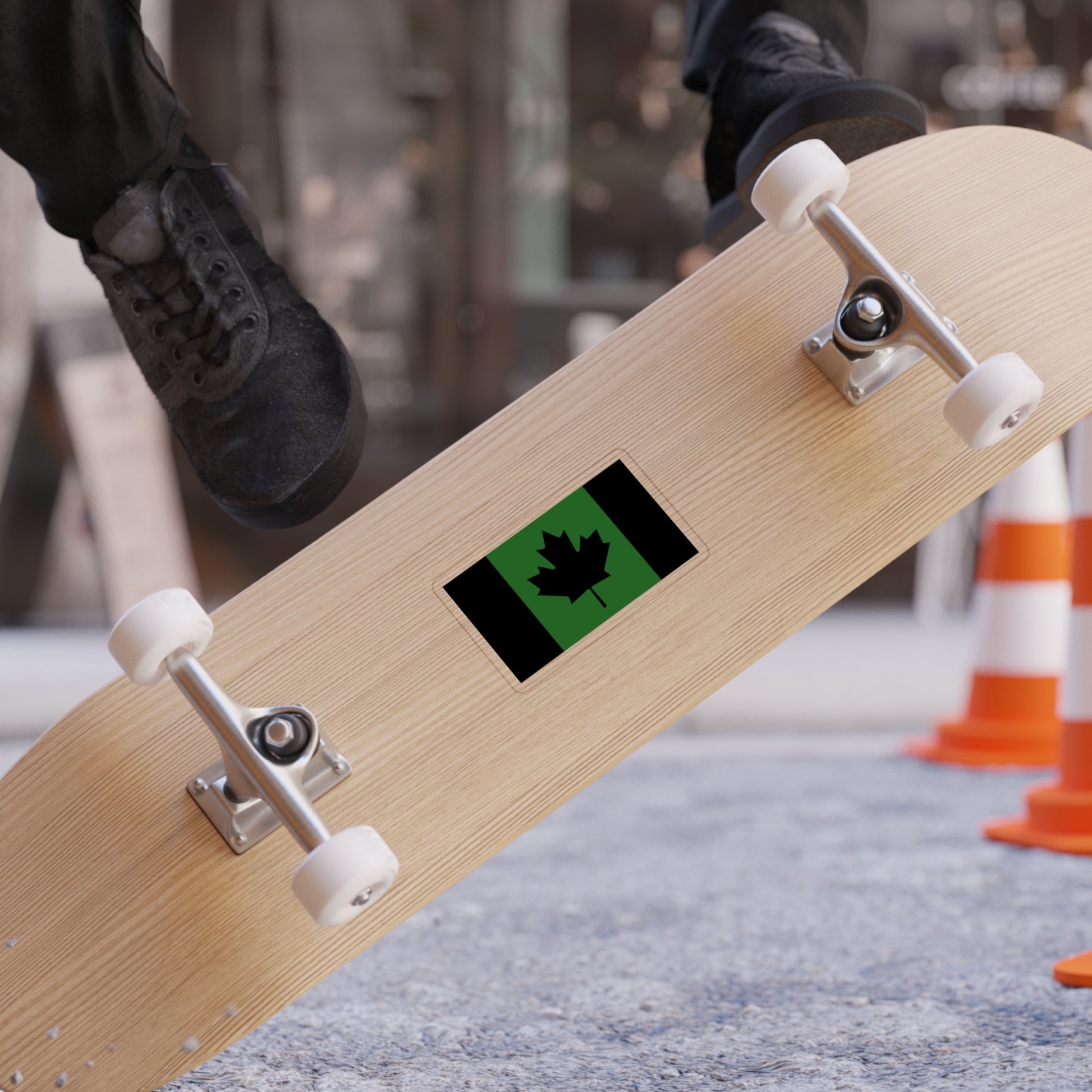 Canadian Flag – Black on Green Sticker | Tactical Motive Original Tactical Motive