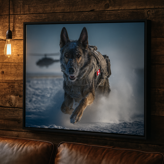 Canadian Military K9 – German Shepherd Canvas Wall Art - Tactical Motive